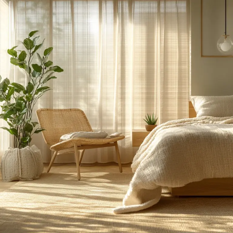 beige blinds bedroom 1