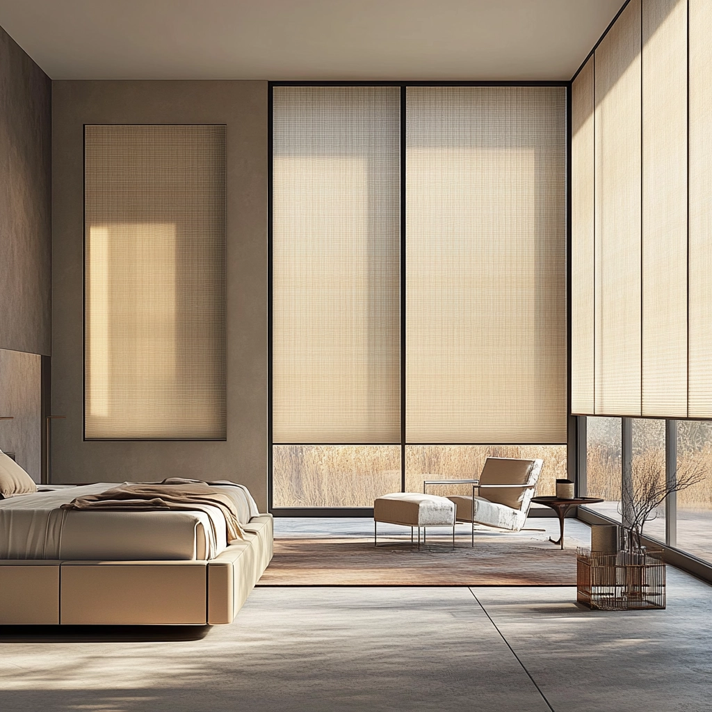 beige blinds bedroom 10