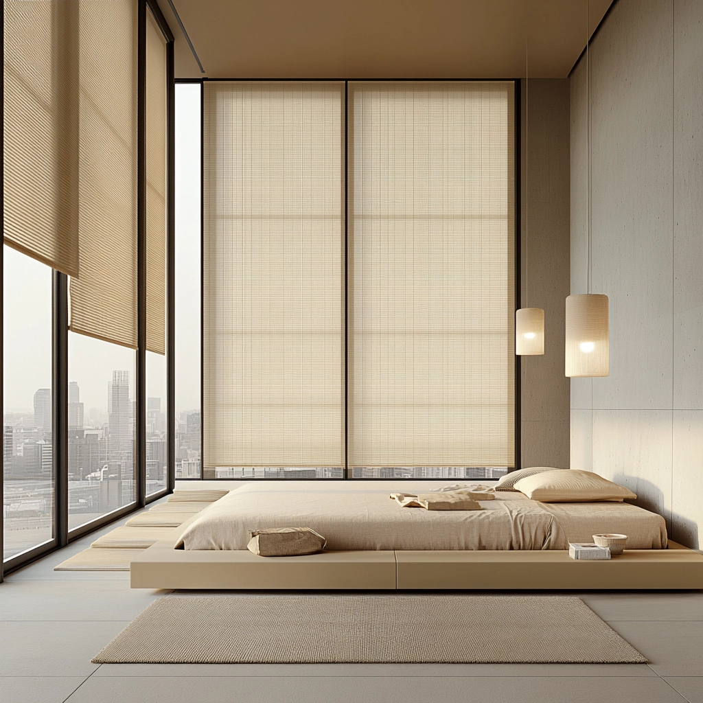 beige blinds bedroom 13