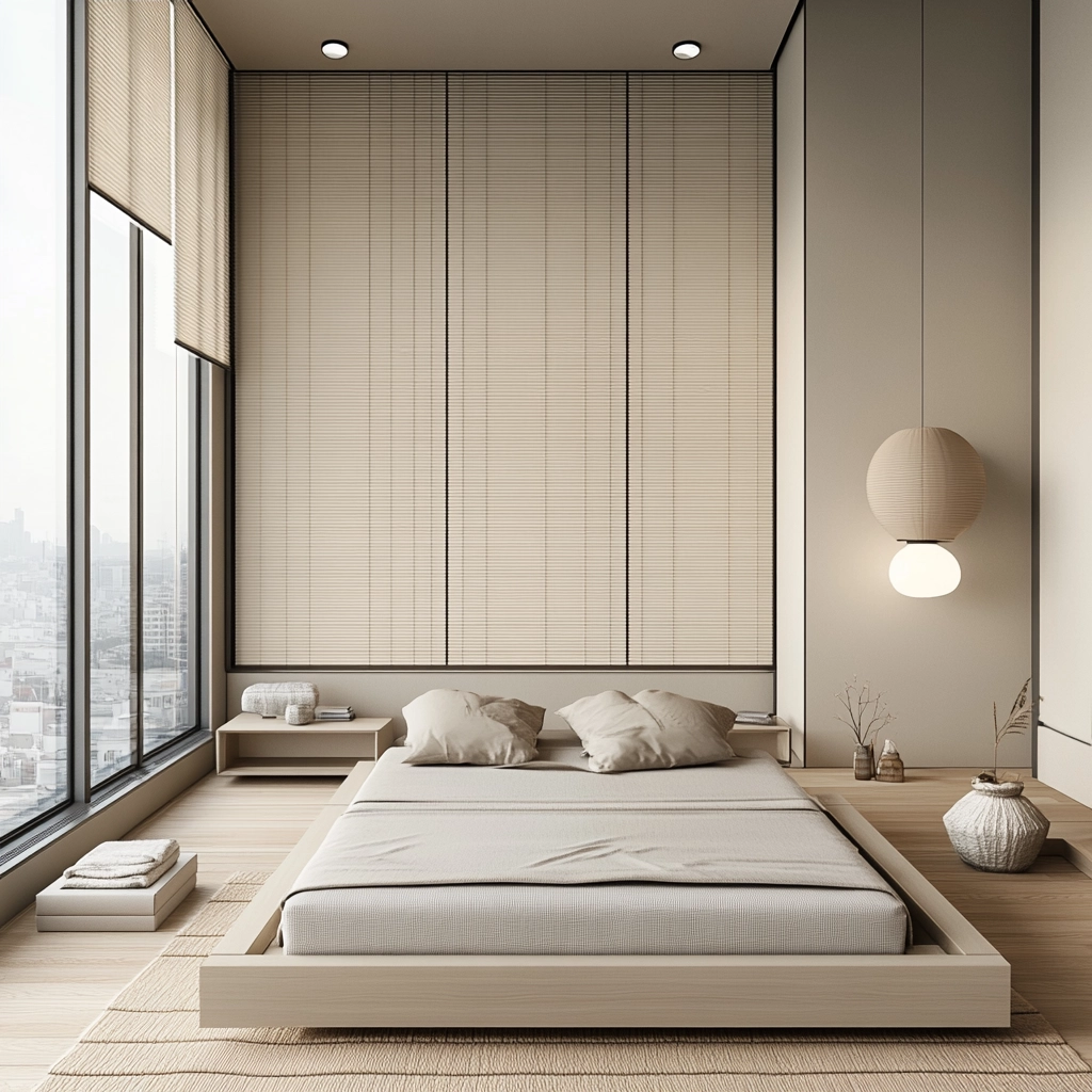 beige blinds bedroom 15