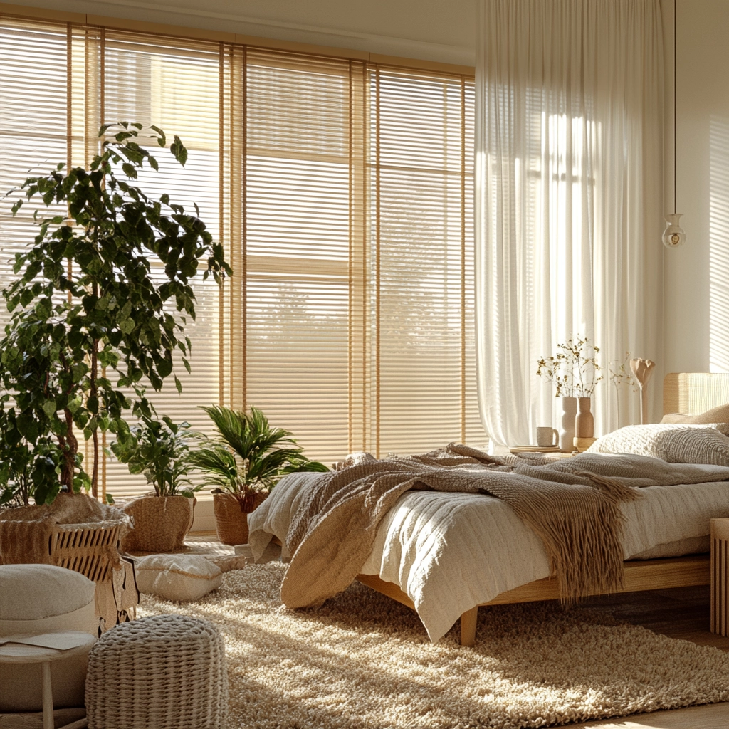 beige blinds bedroom 2