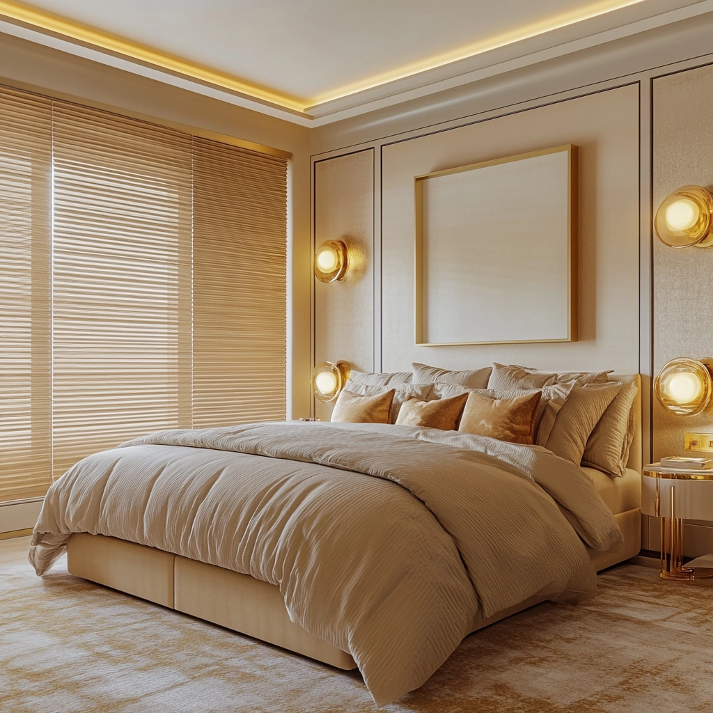 beige blinds bedroom 22
