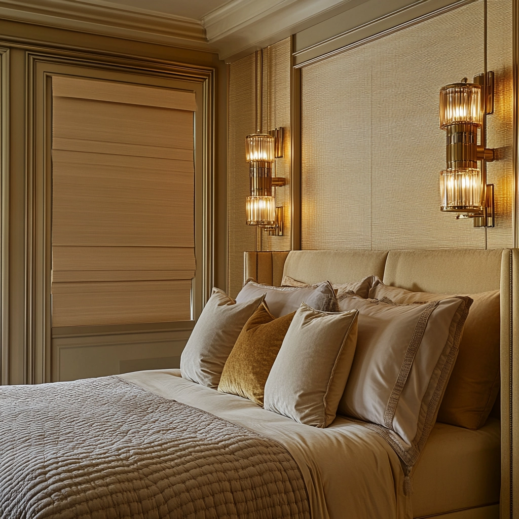beige blinds bedroom 24