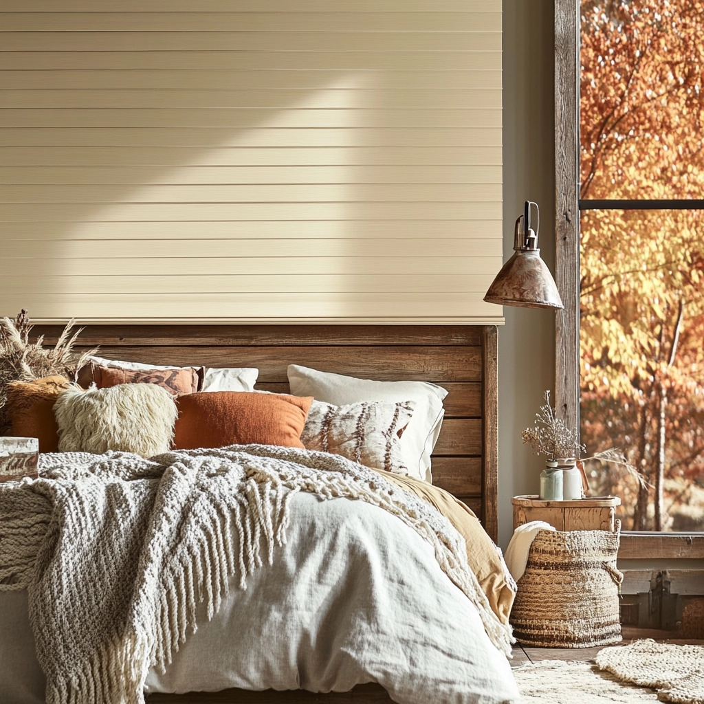 beige blinds bedroom 25