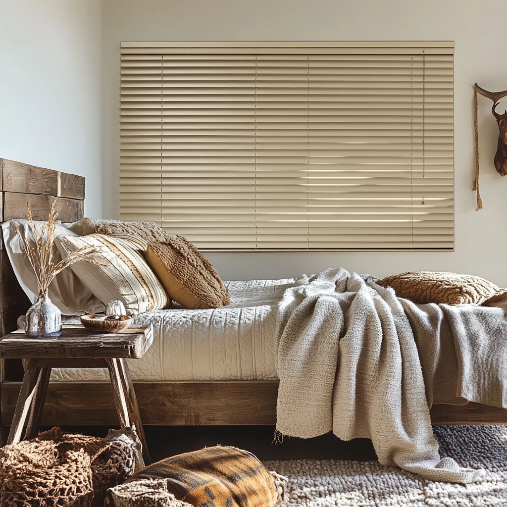 beige blinds bedroom 26