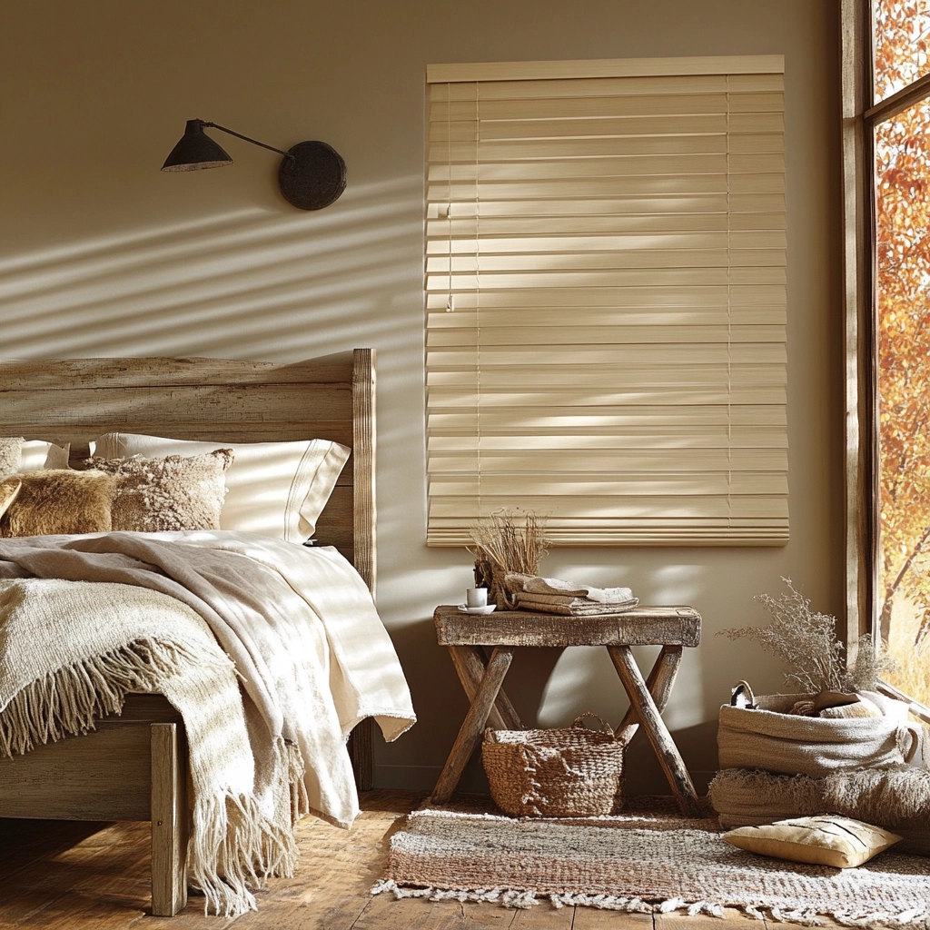 beige blinds bedroom 27