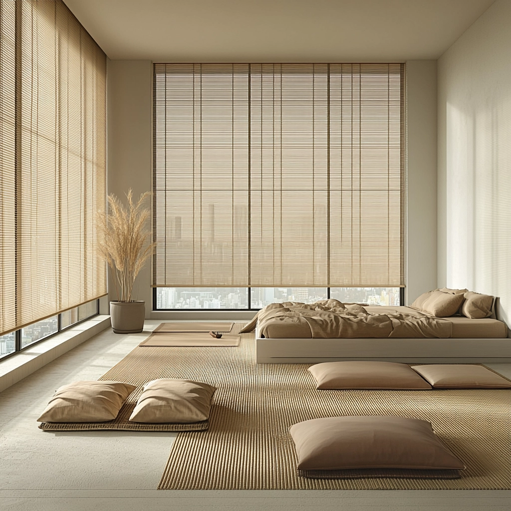 beige blinds bedroom 29
