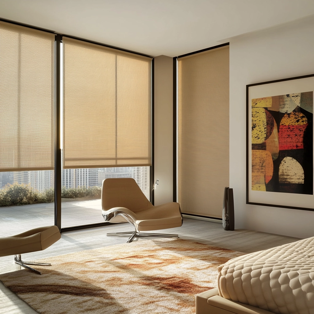 beige blinds bedroom 37