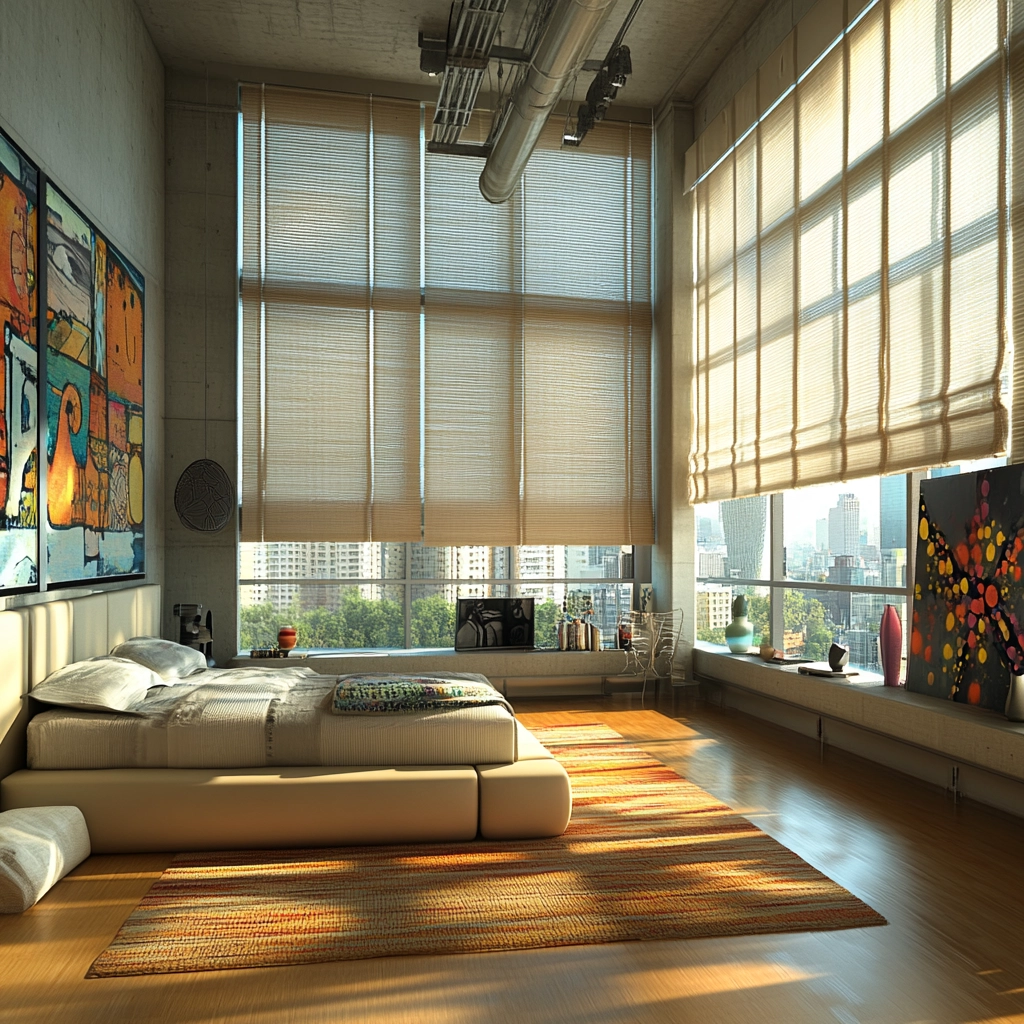 beige blinds bedroom 40