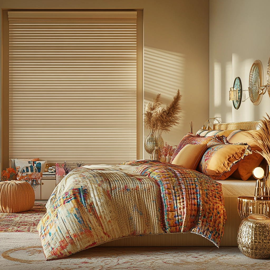 beige blinds bedroom 46
