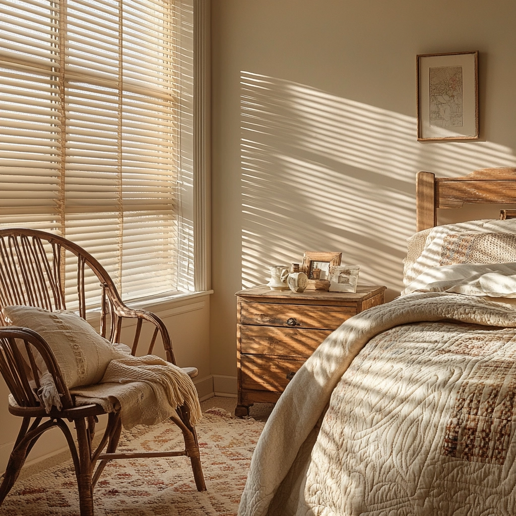 beige blinds bedroom 58