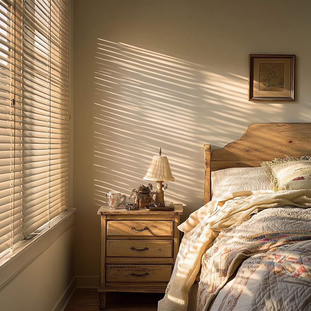 beige blinds bedroom 59