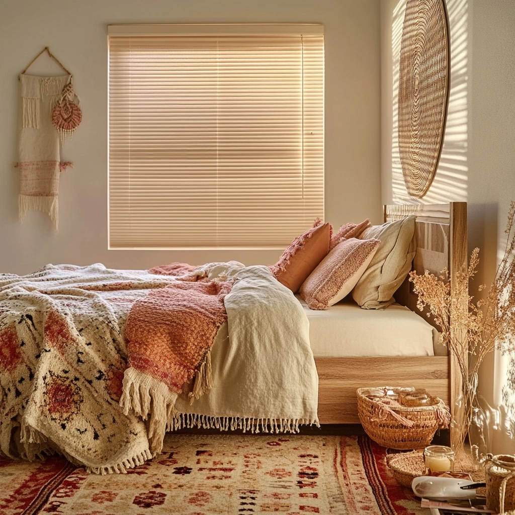 beige blinds bedroom 7