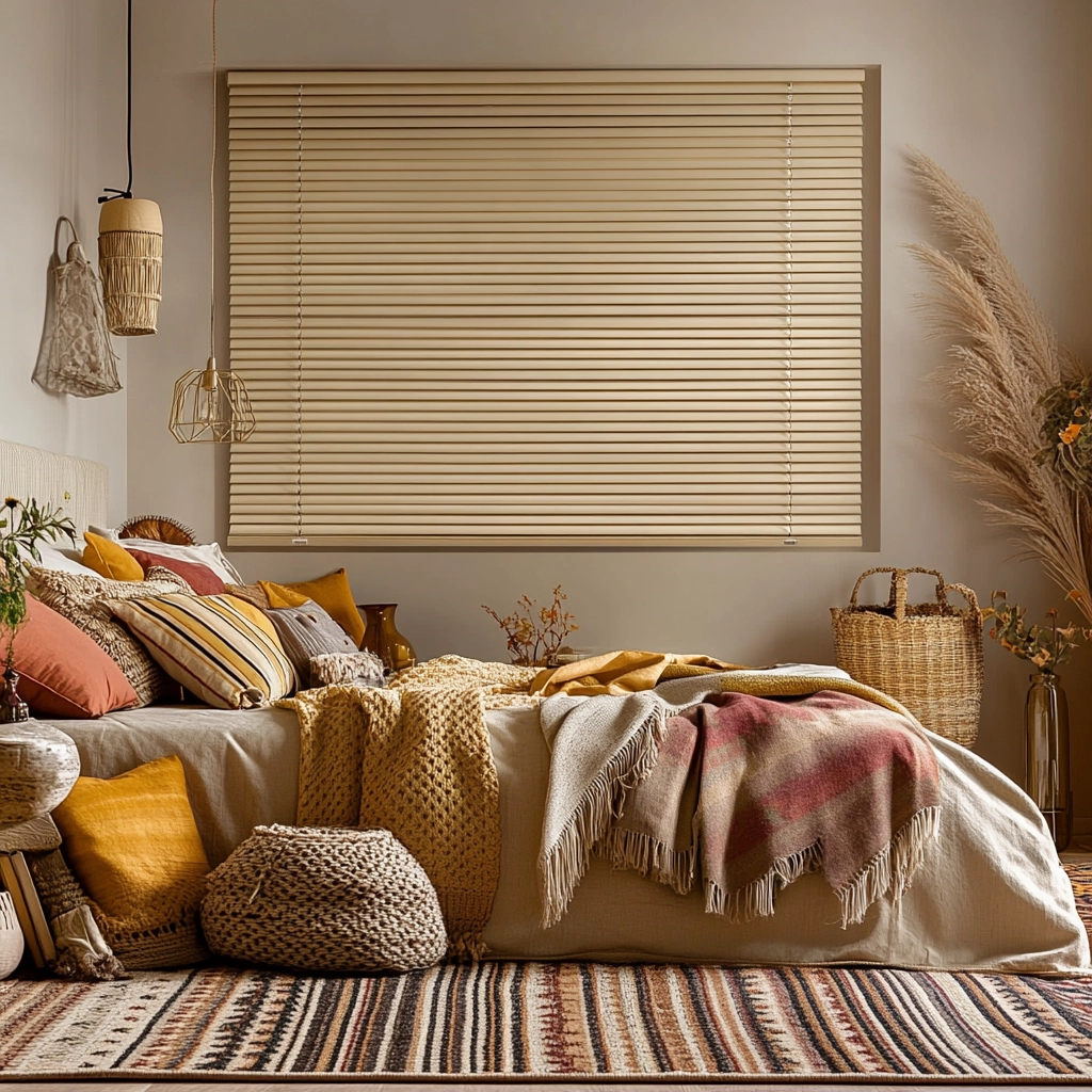 beige blinds bedroom 74