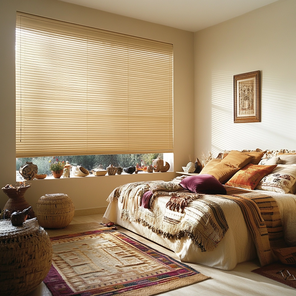 beige blinds bedroom 76