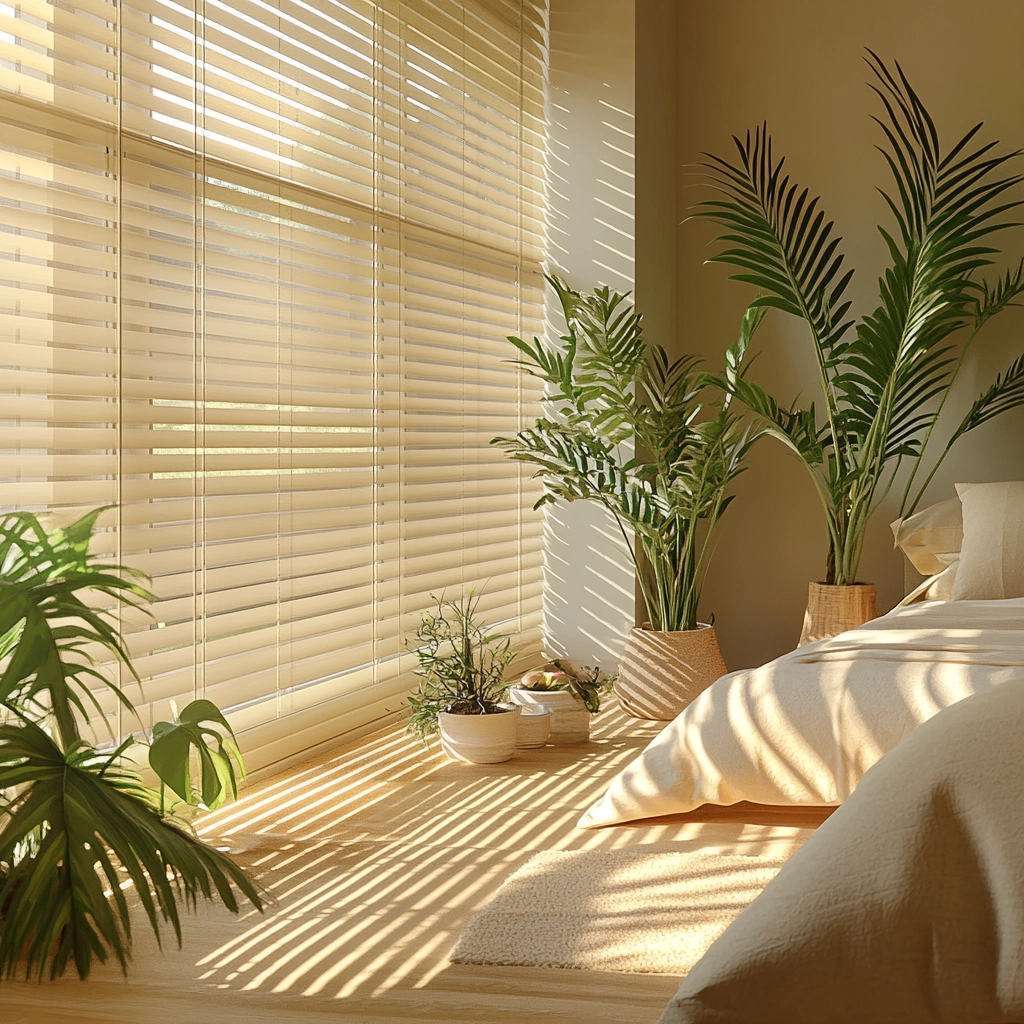 beige blinds bedroom 78