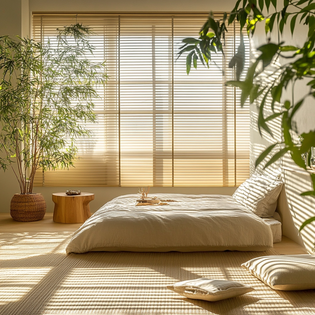 beige blinds bedroom 79