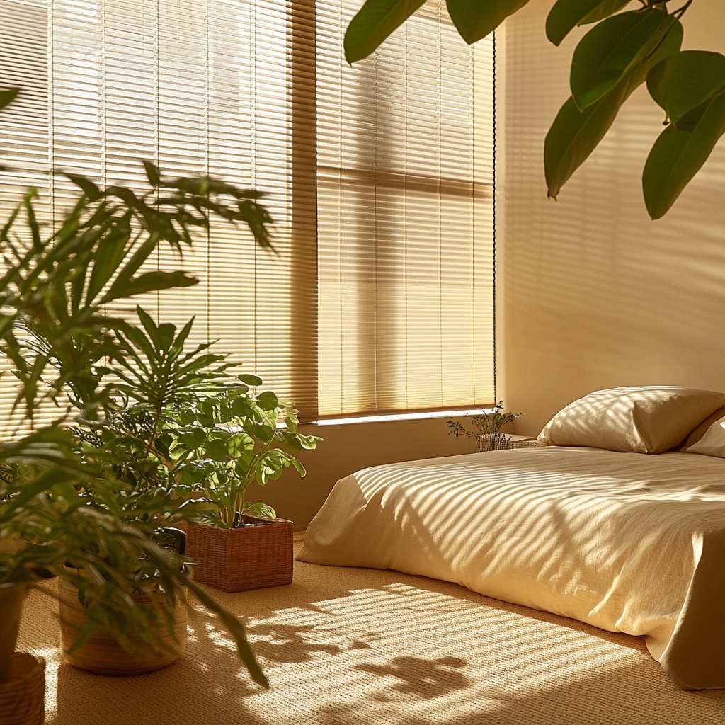 beige blinds bedroom 80