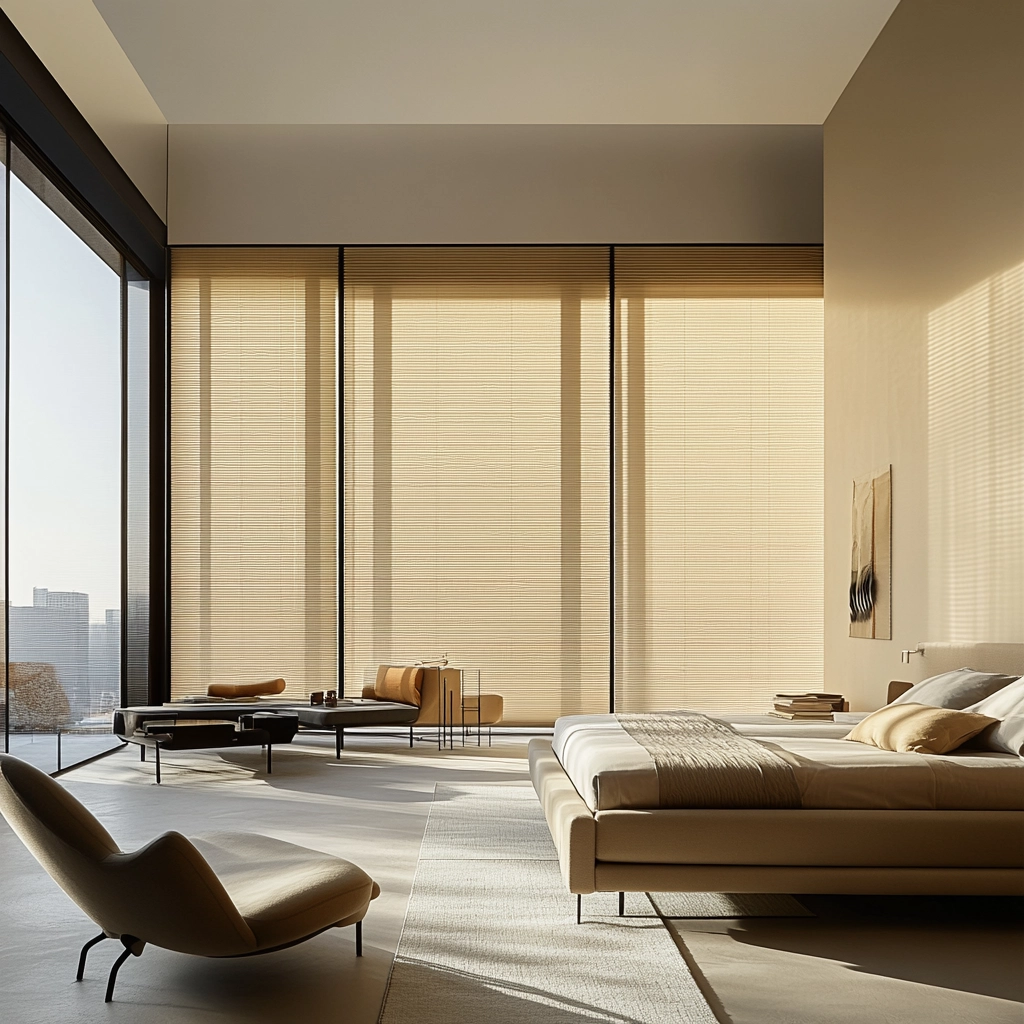 beige blinds bedroom 9