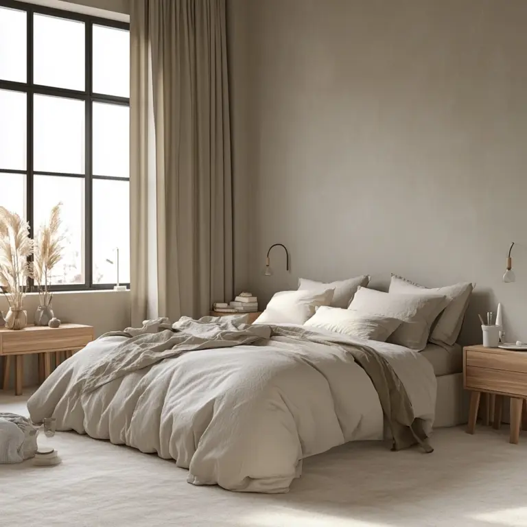 beige gray bedroom 1