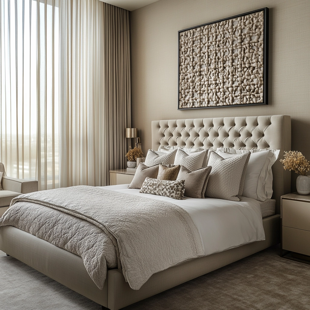 beige gray bedroom 14