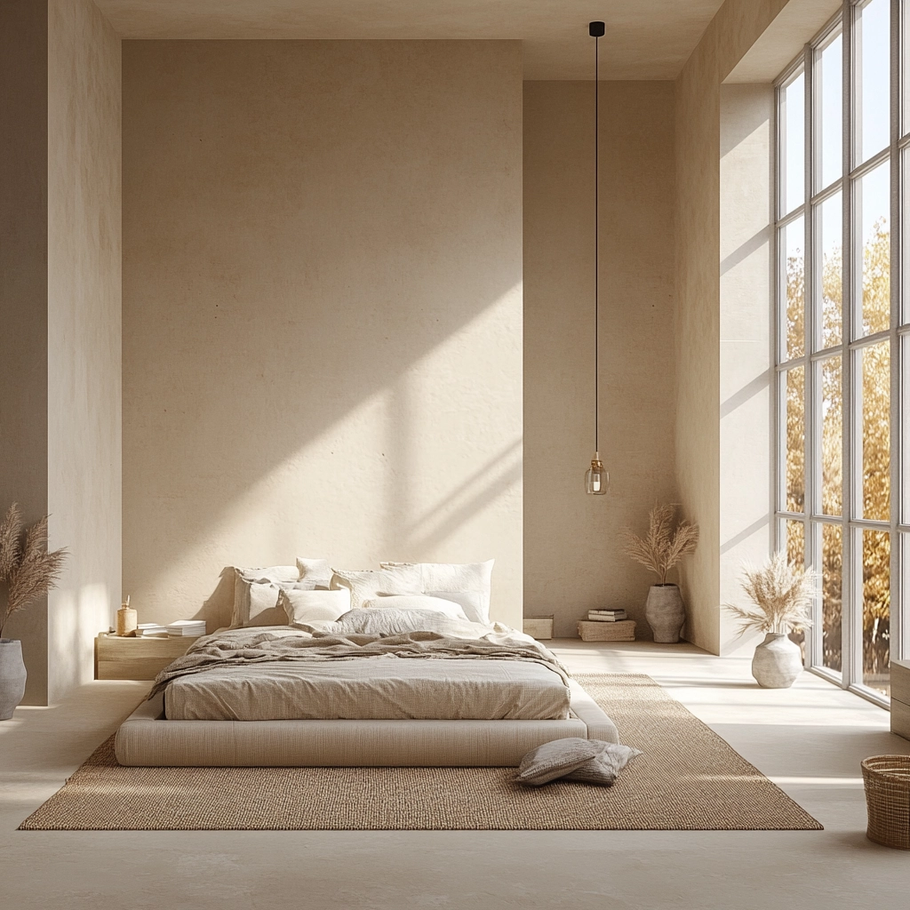 beige guest bedroom 37