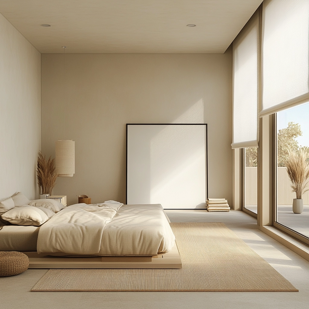 beige guest bedroom 40