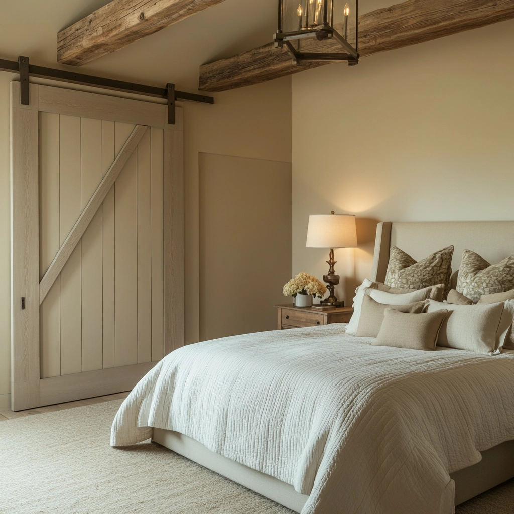 beige guest bedroom 41