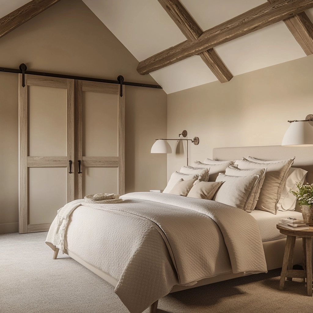 beige guest bedroom 44