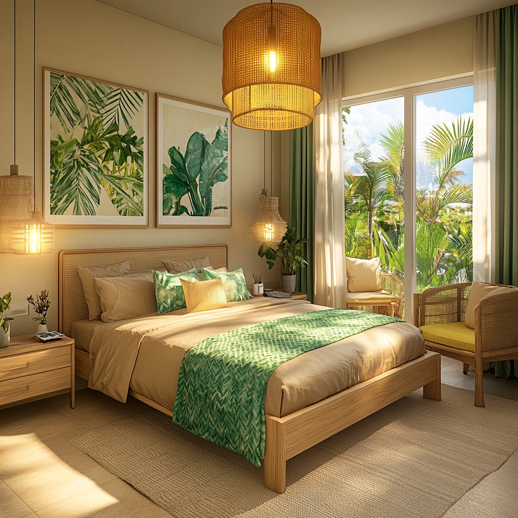 beige guest bedroom 56