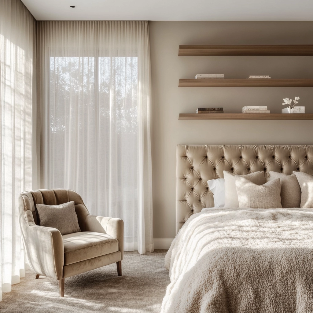 beige guest bedroom 8