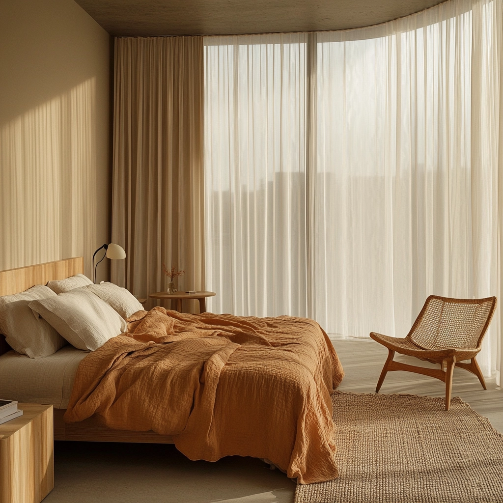 beige orange bedroom 2