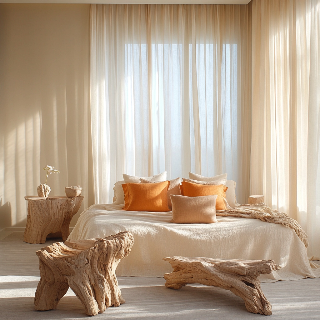 beige orange bedroom 26