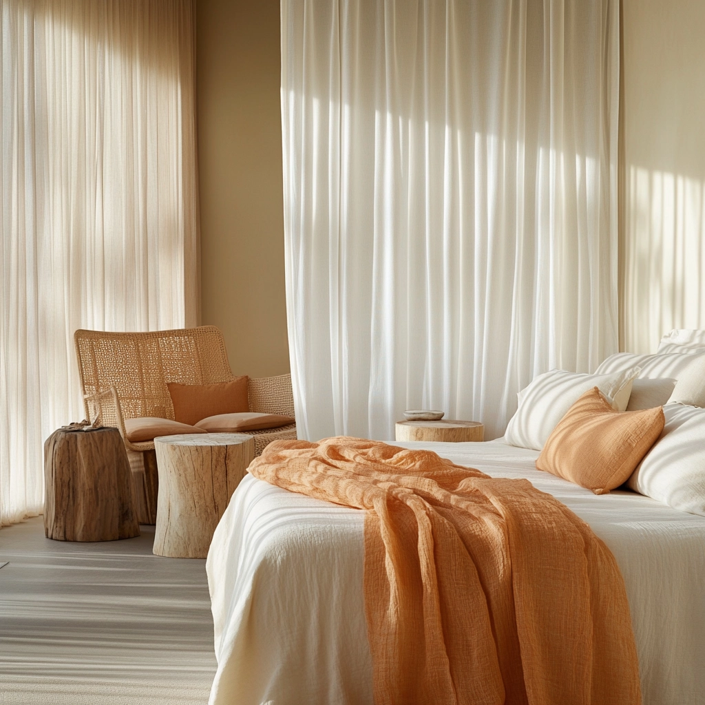 beige orange bedroom 28