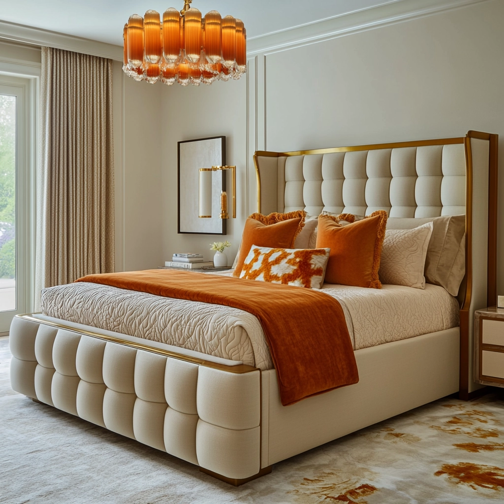 beige orange bedroom 31