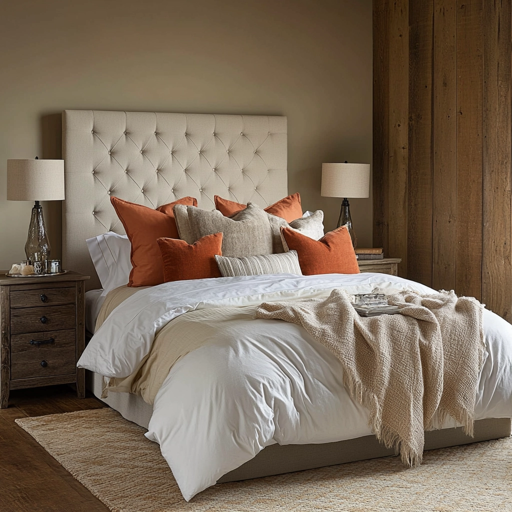 beige orange bedroom 36