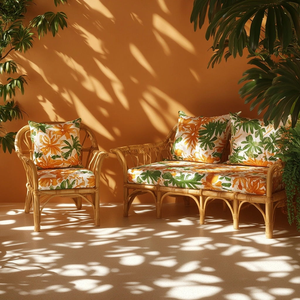 beige orange bedroom 44