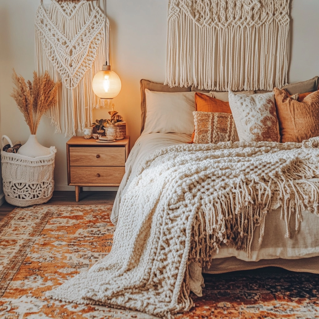 beige orange bedroom 5