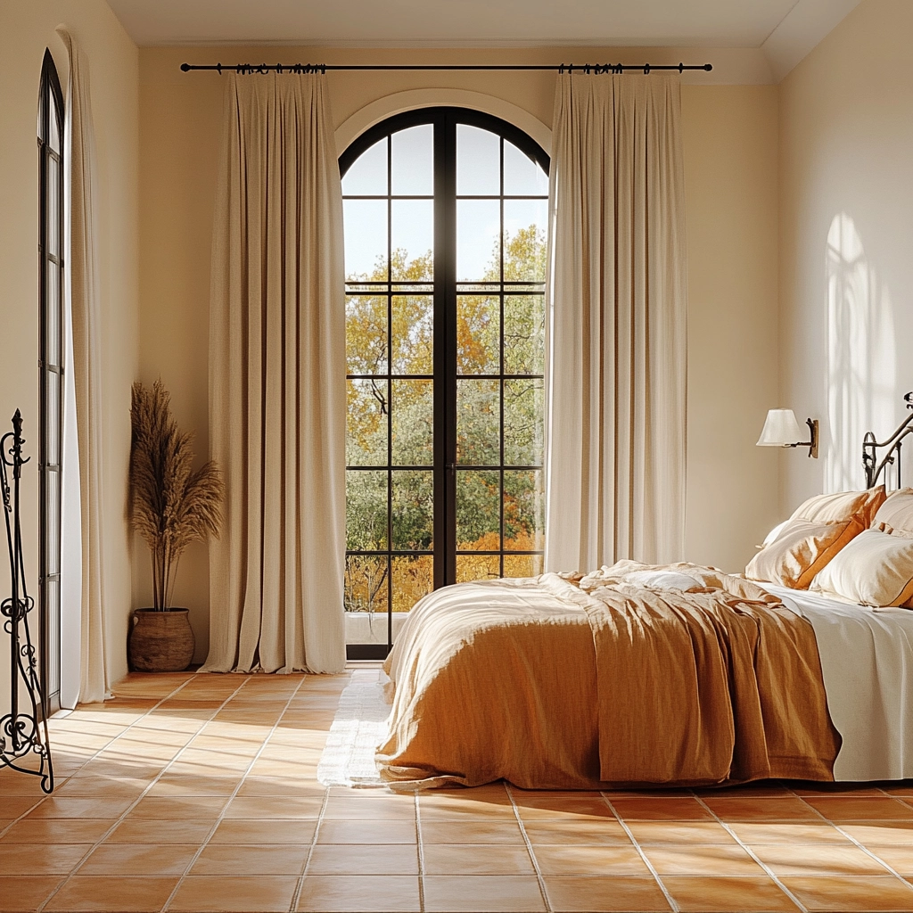 beige orange bedroom 65