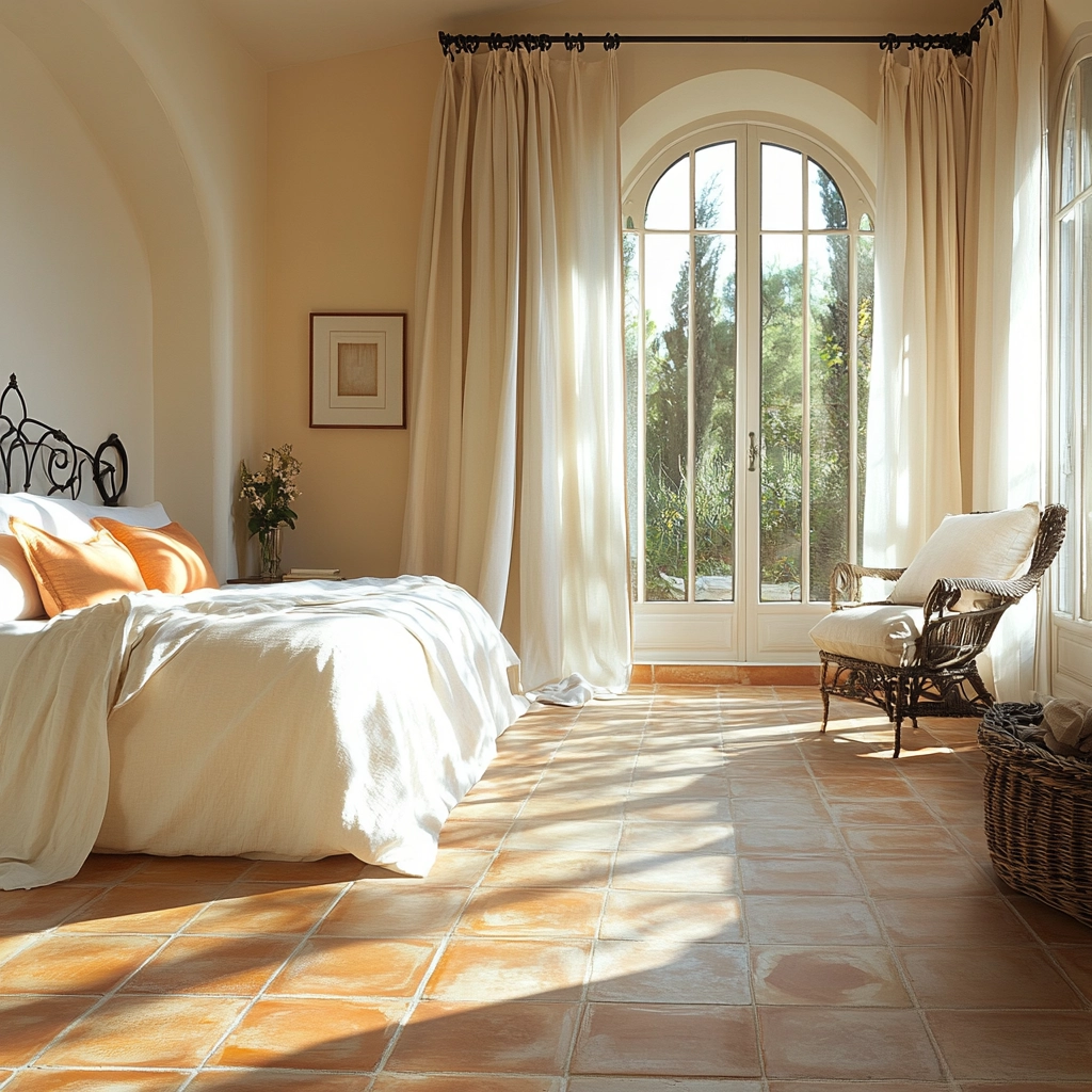 beige orange bedroom 68