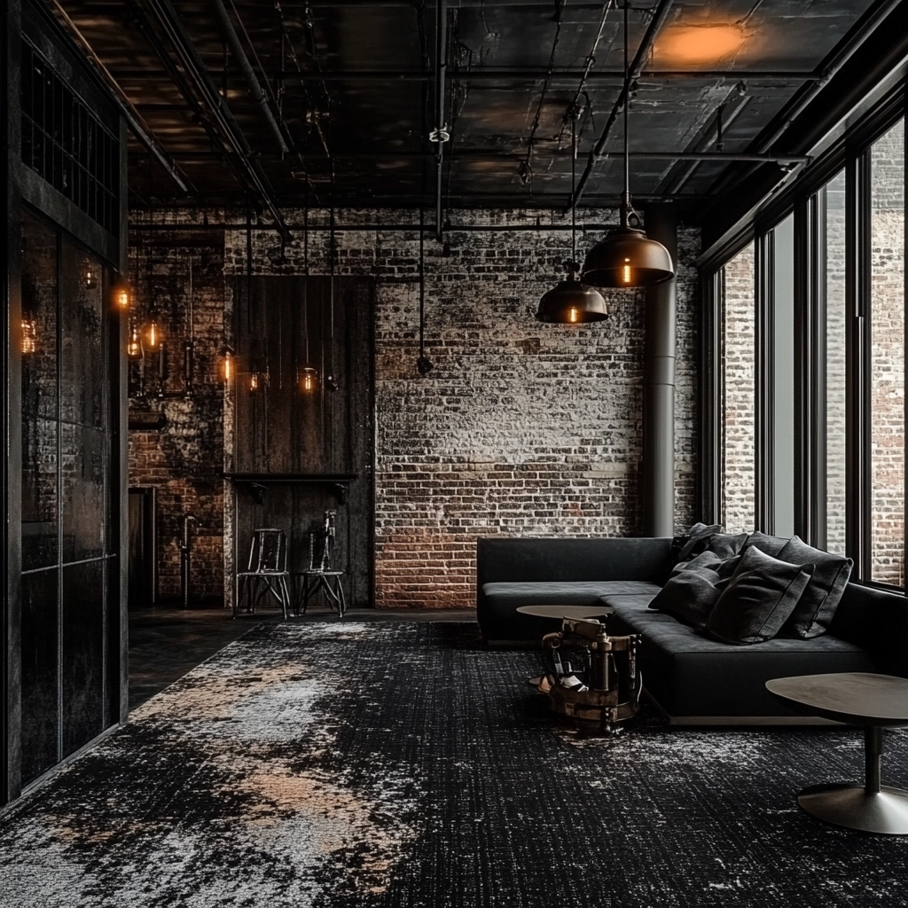 black and white carpet living room 10