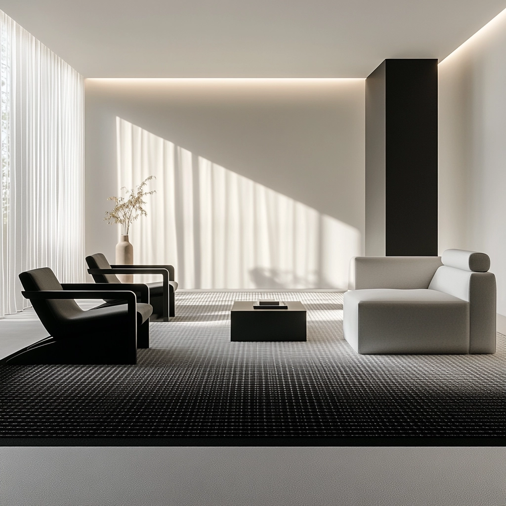 black and white carpet living room 13