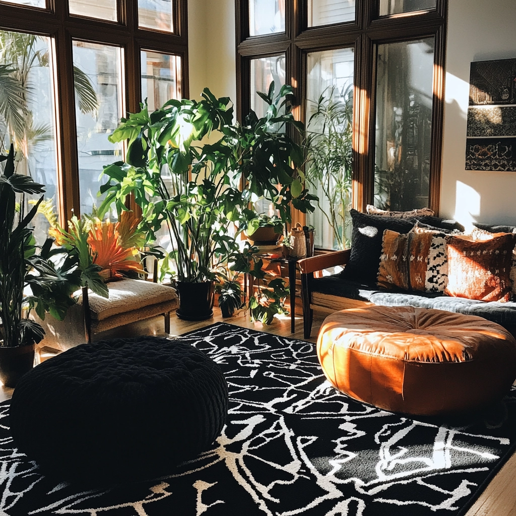 black and white carpet living room 17