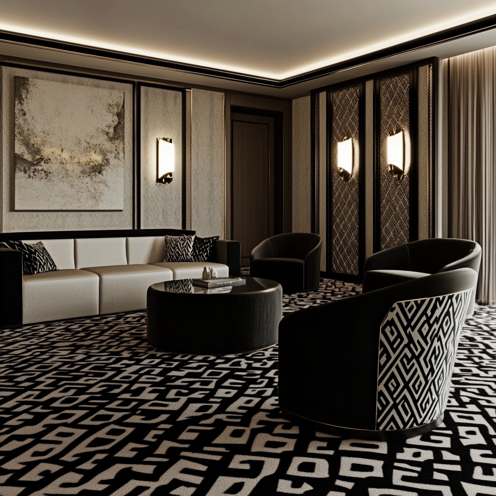 black and white carpet living room 24