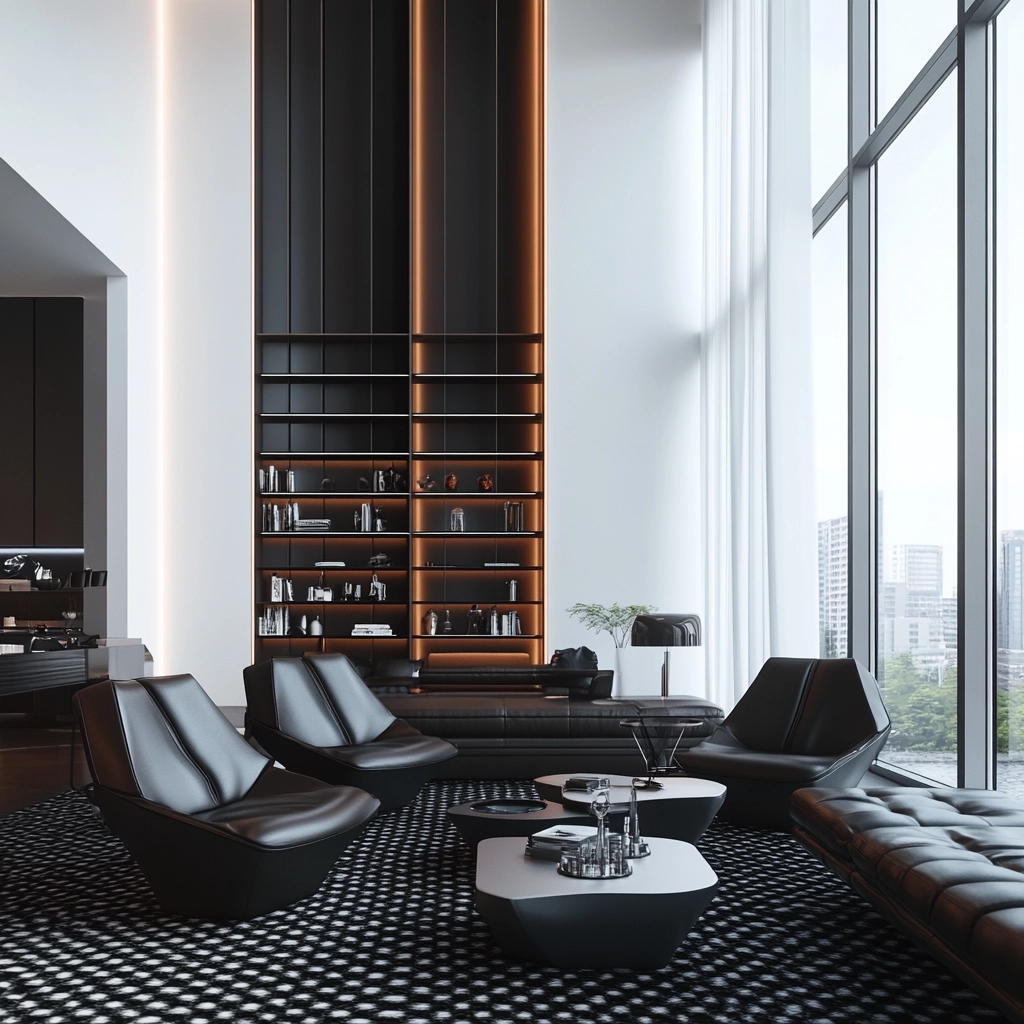 black and white carpet living room 3