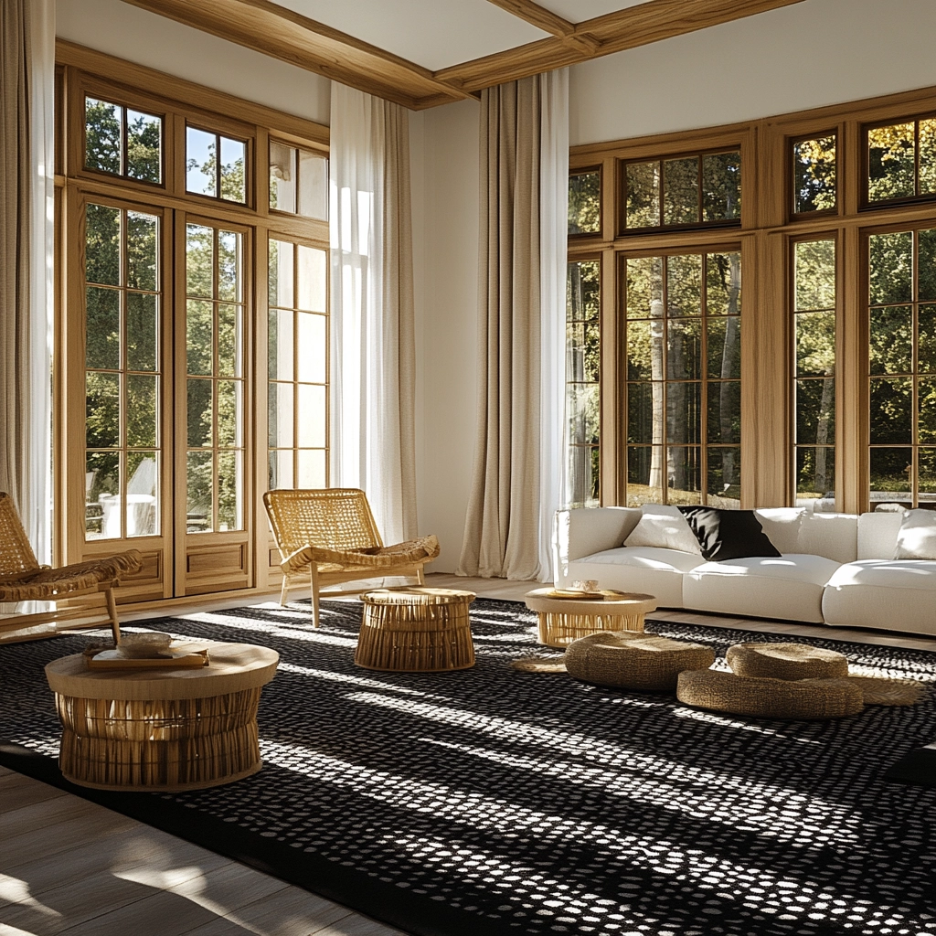 black and white carpet living room 34