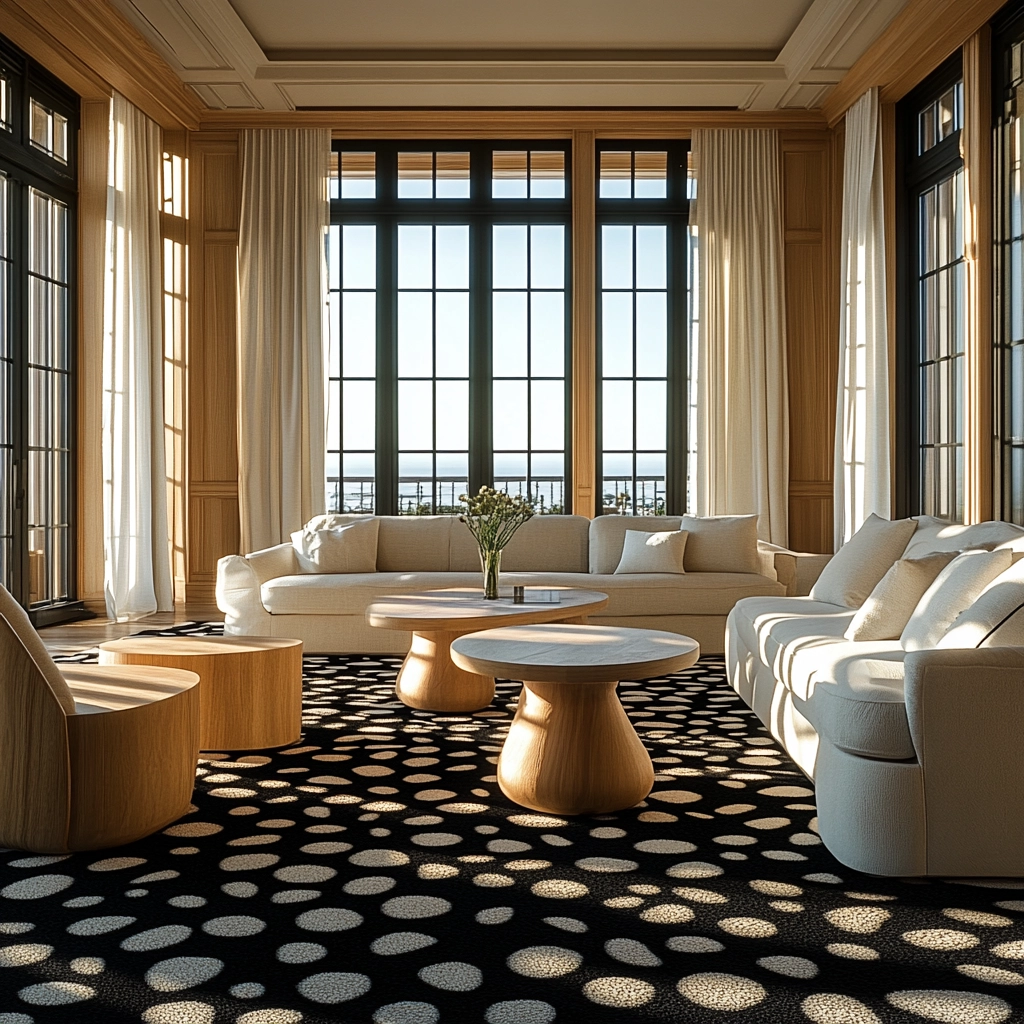 black and white carpet living room 35