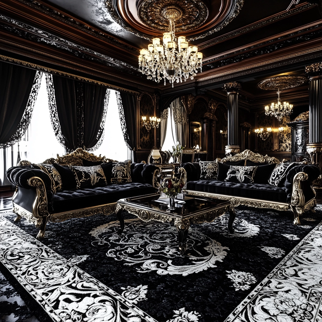 black and white carpet living room 39
