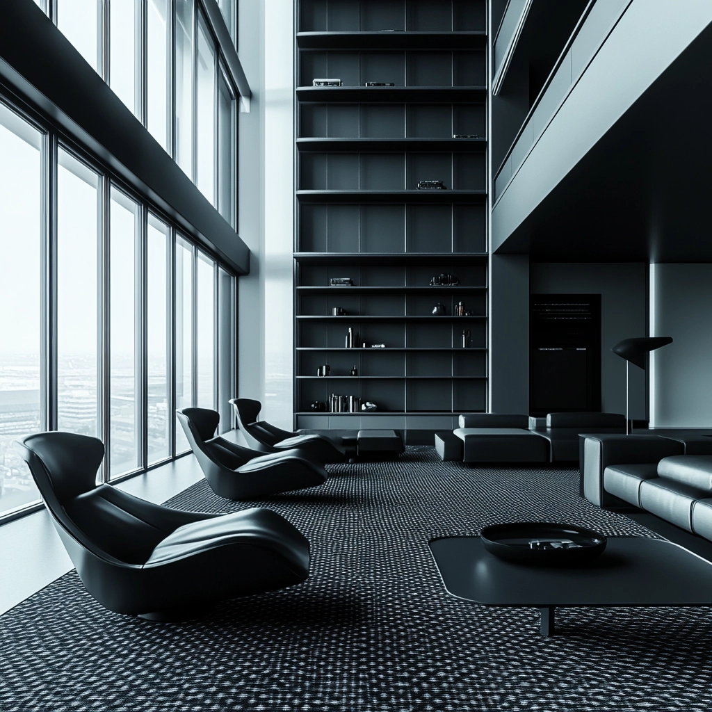 black and white carpet living room 4