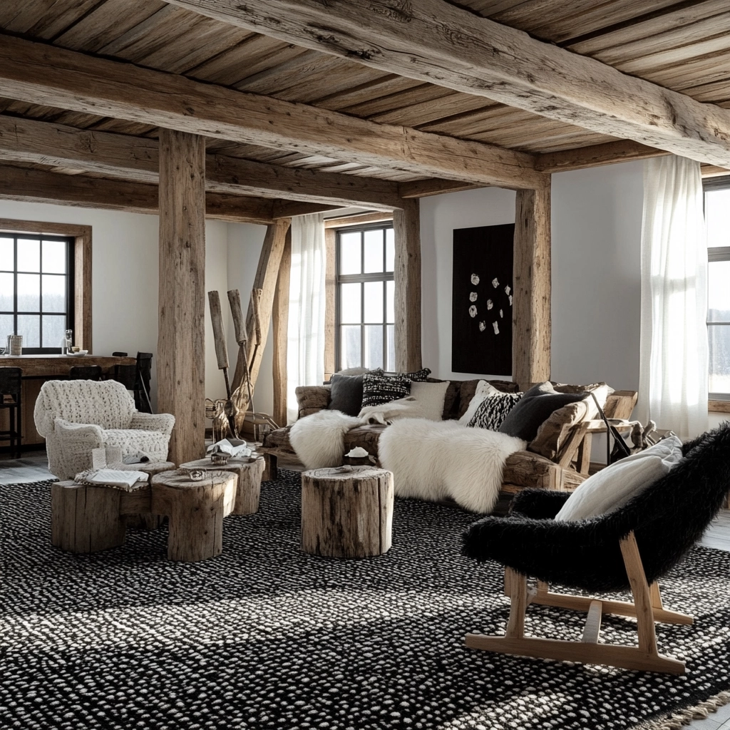 black and white carpet living room 52
